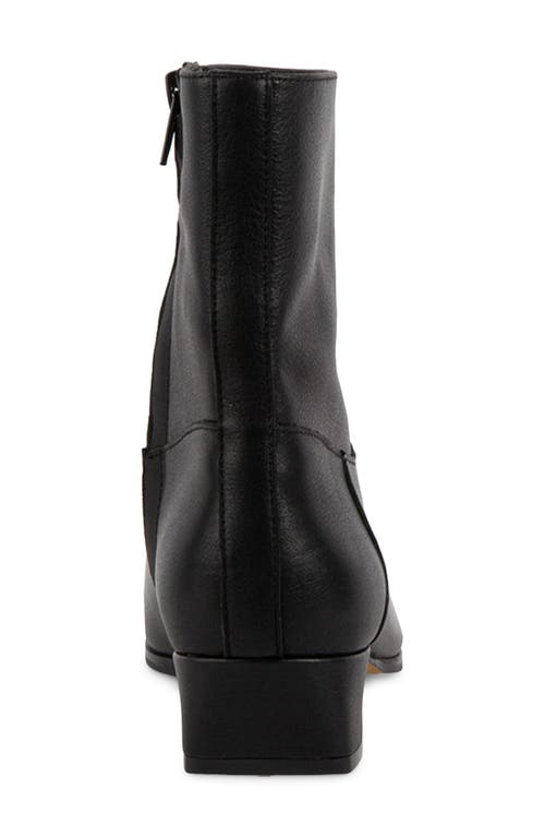 Shop Steve Madden Dusty Bootie In Black Leather