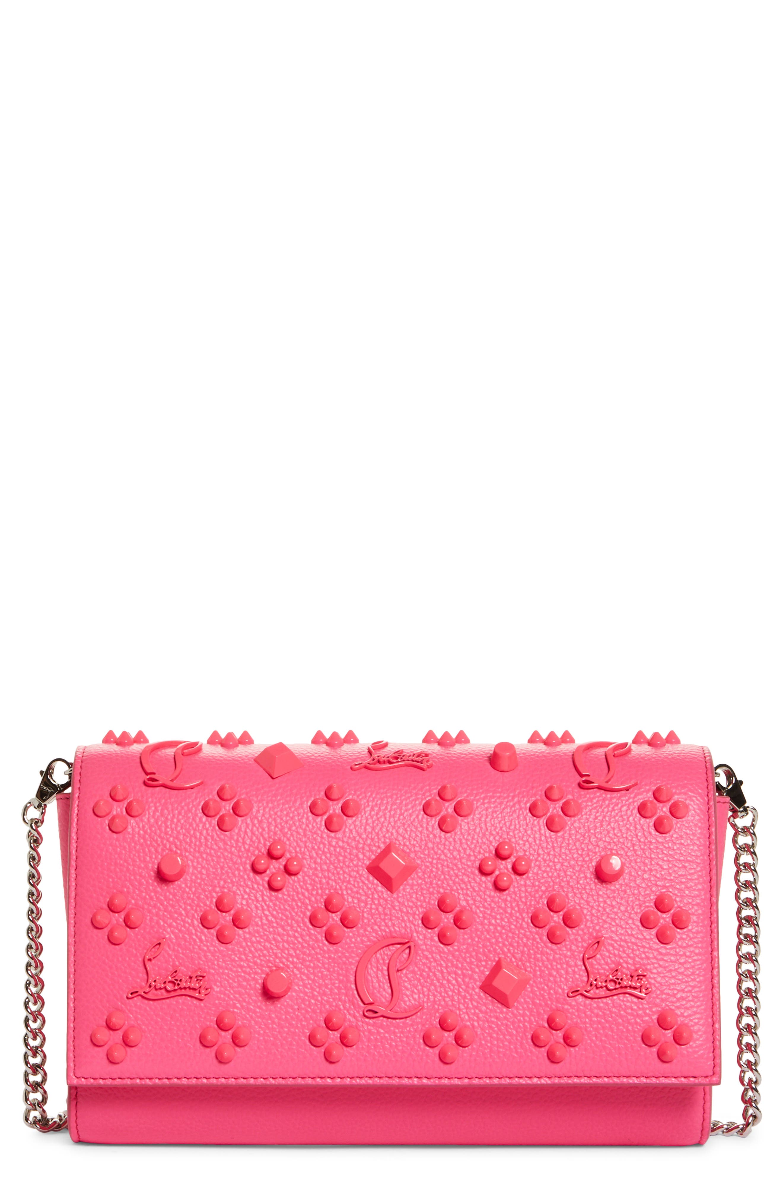 Christian Louboutin Fluo Pink Nano Cabata Bag In Hot Pink