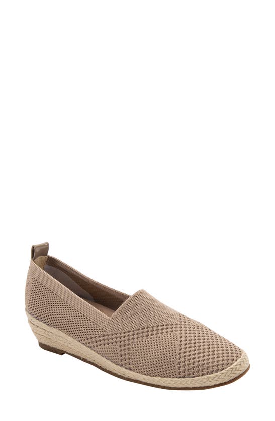 Shop David Tate Bianca Stretch Espadrille Pump In Taupe