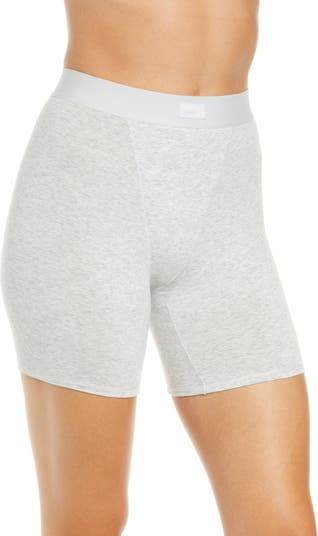 SKIMS, Shorts, Skims Logo Rib Boxer In Grey Chalk New With Tags