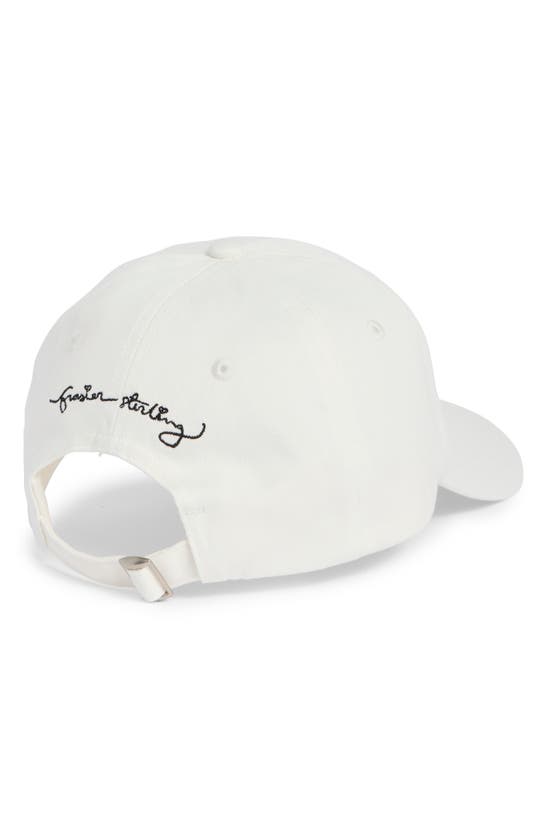 Shop Frasier Sterling Embroidered Shells Baseball Cap In White
