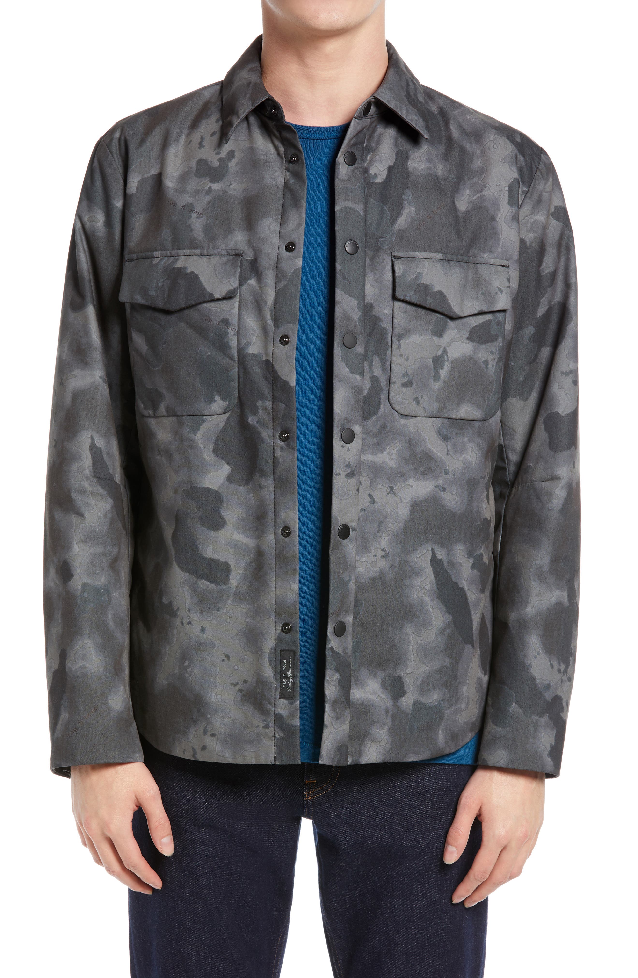 camo button up jacket