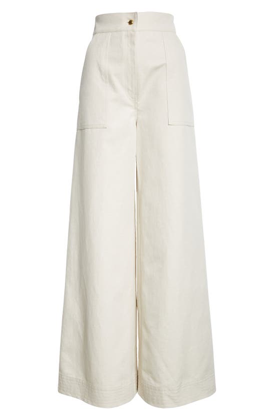 Max Mara Oboli Wide-leg Pants In Ivory