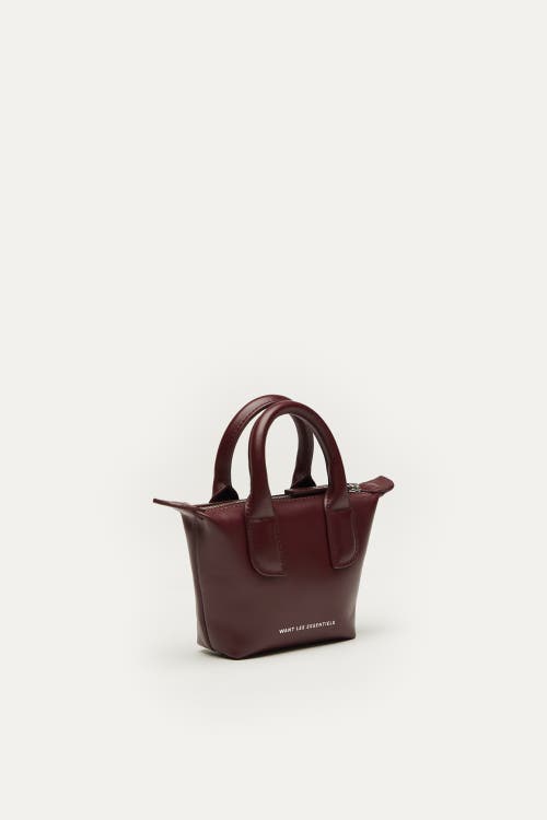 Want Les Essentiels De La Vie Want Les Essentiels Micro O'hare Smooth Leather Crossbody Bag In Dark Cherry