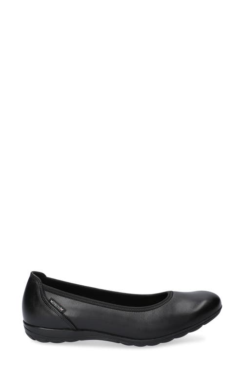 Mephisto Emilie Flat In Black/black Leather