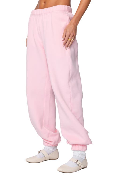 Shop Edikted Clark Oversize Sweatpants In Light-pink