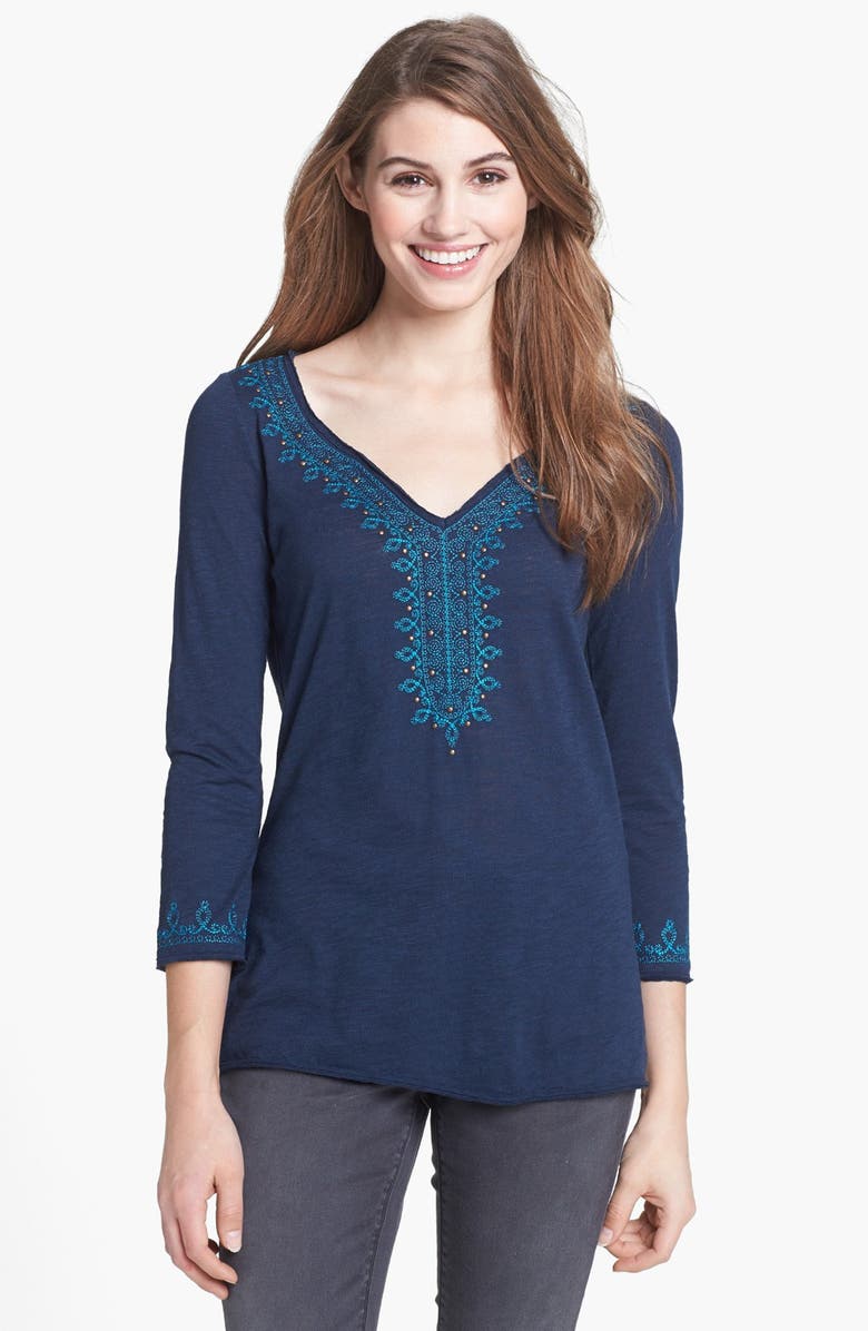 Lucky Brand 'Laynette' Embroidered Tee | Nordstrom