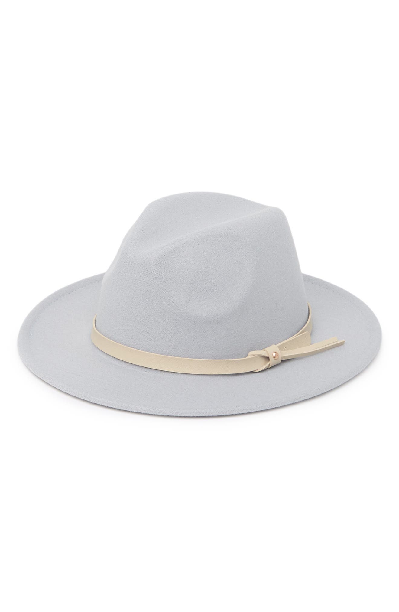 Marcus Adler Women's Faux Leather Knotted Band Wool Blend Felt Hat In Blue