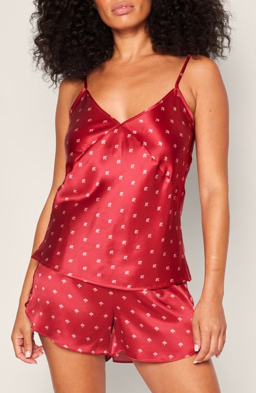 Shop Petite Plume Mulberry Silk Short Pajamas In Red