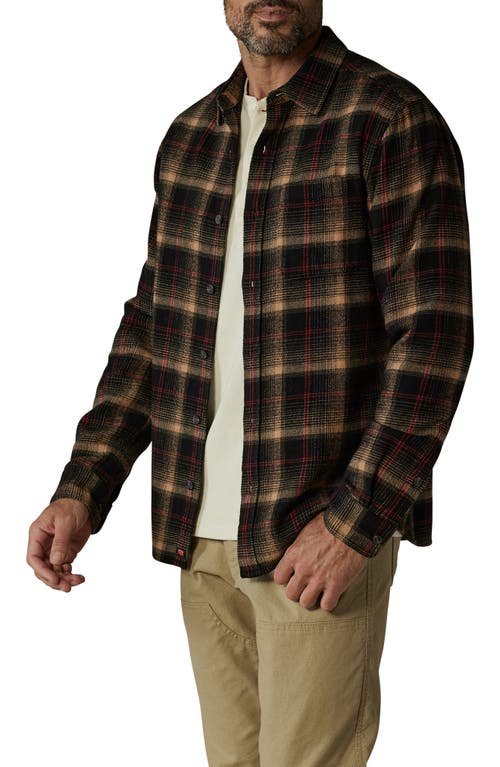 Shop The Normal Brand Louis Heavyweight Flannel Overshirt In Black Plaid