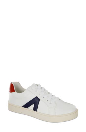 Shop Mia Italia Low Top Sneaker In White/red/blue