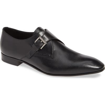 Prada Monk Strap Shoe, Black