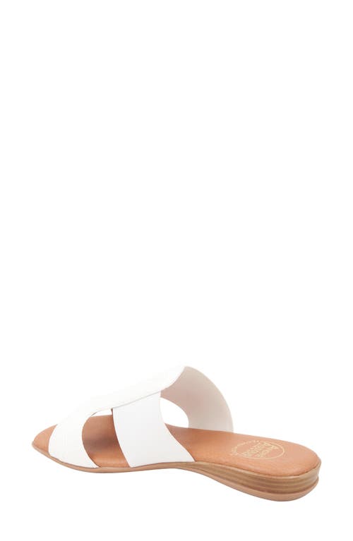 Shop Andre Assous André Assous Noor Raffia Slide Sandal In White