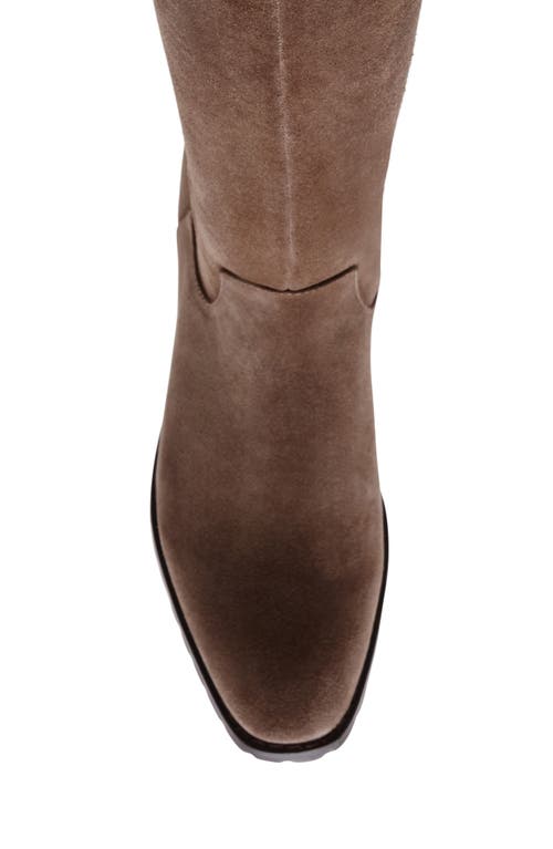 Shop Blondo Symone Waterproof Knee High Boot In Taupe Suede