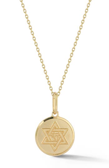 Ember Fine Jewelry 14k Yellow Gold Medium Star Of David Pendant Necklace In Gold