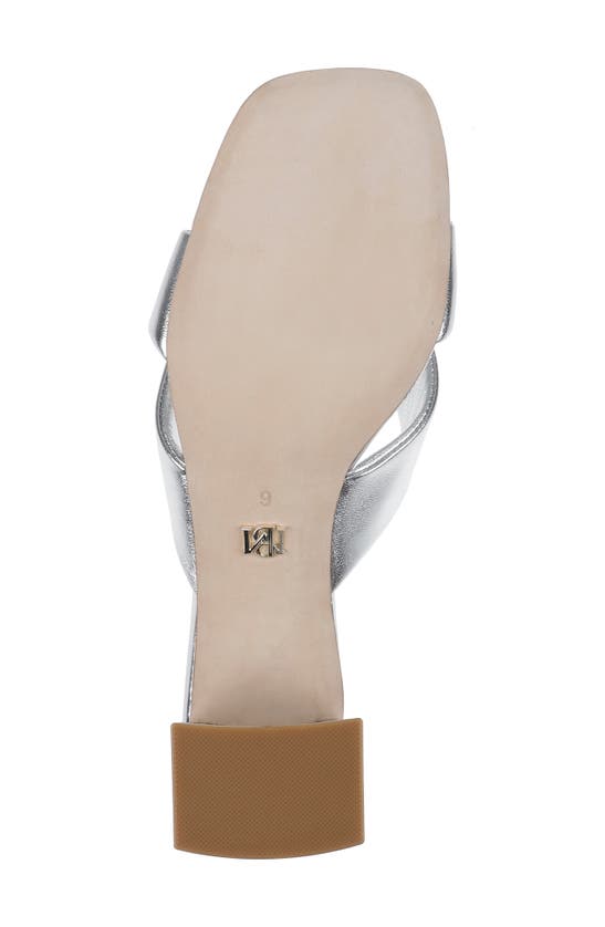 Badgley Mischka Briella Ii Slide Sandal In Silver Leather