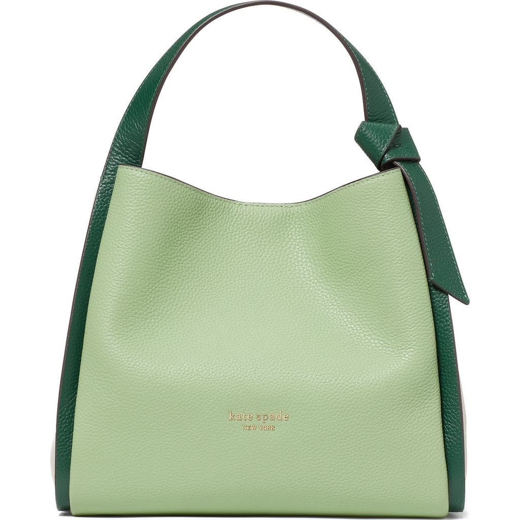 Kate Spade Knott Large Colorblock Leather Handbag In Beach Glass Multi