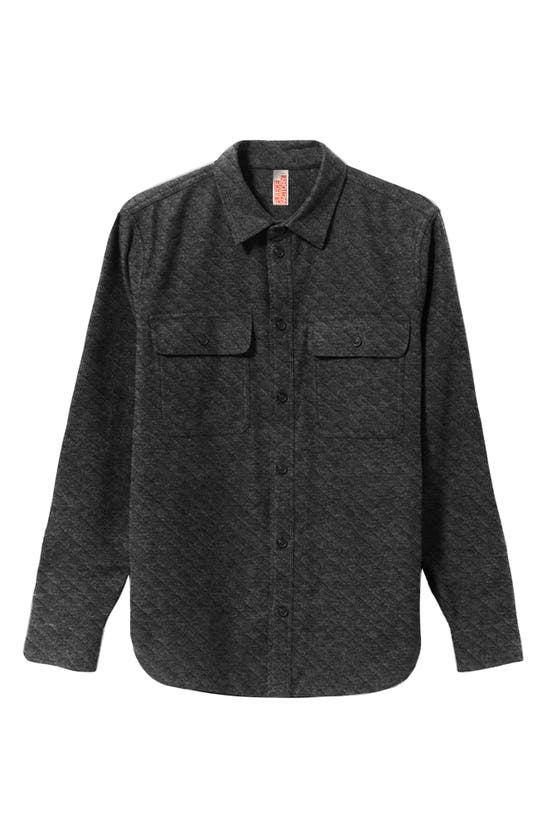 Fleece Factory Quilted Shacket In Black