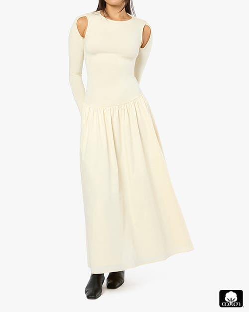 Weworewhat Drop Waist Maxi Dress In Ivory