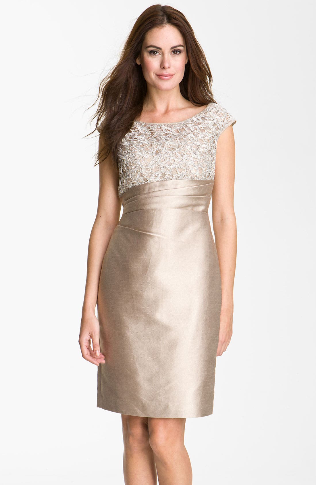 Kay Unger Metallic Lace Sheath Dress Nordstrom