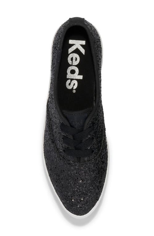 Shop Keds ® Point Glitter Platform Sneaker In Black Glitter