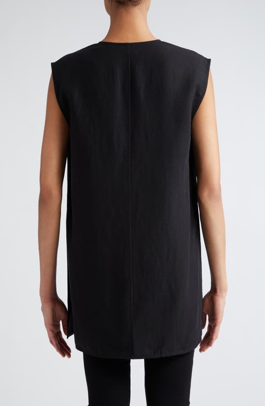 Shop Totême Fluid Sleeveless V-neck Top In Black
