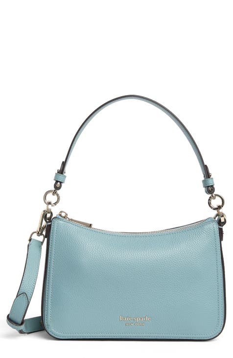 hudson pebbled leather medium shoulder bag