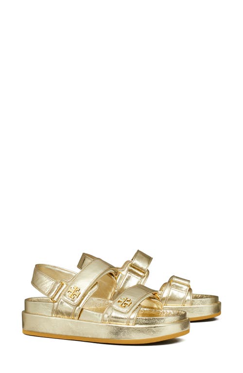 Kira Slingback Sport Platform Sandal in Spark Gold