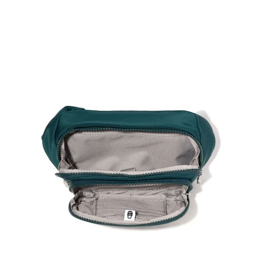 Baggallini On The Go Belt Bag Waist Pack In Emerald Twill
