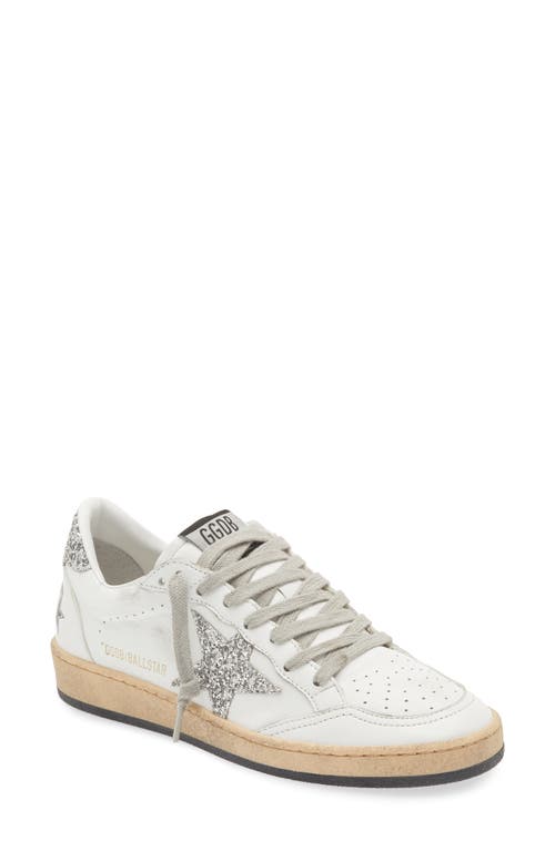 Golden Goose Ball Star Low Top Sneaker White/Silver at Nordstrom
