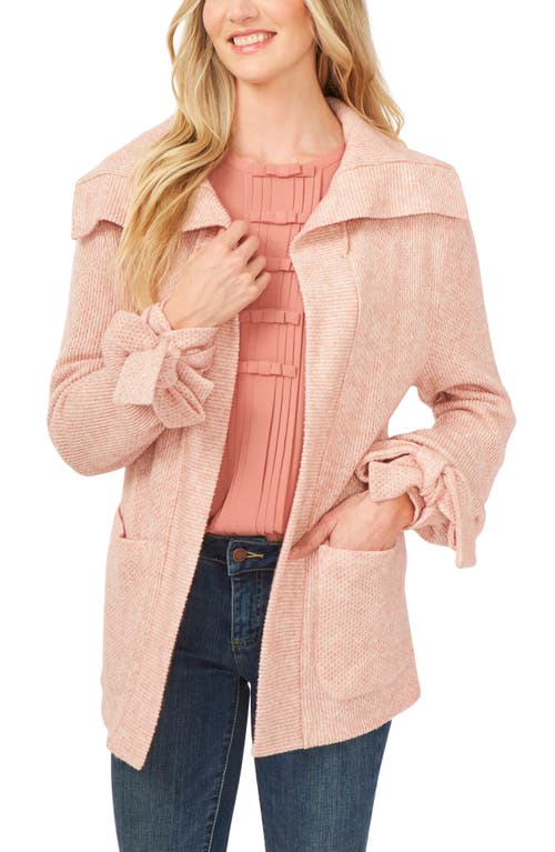 CeCe Rib Knit Cardigan in Misty Pink at Nordstrom, Size Medium