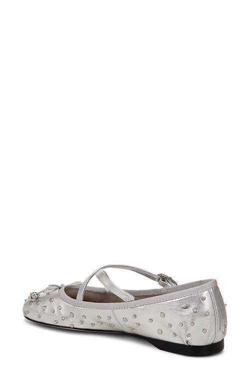 Circus Ny By Sam Edelman Women's Zuri Stud Crossband Ballet Flats In Soft Silver