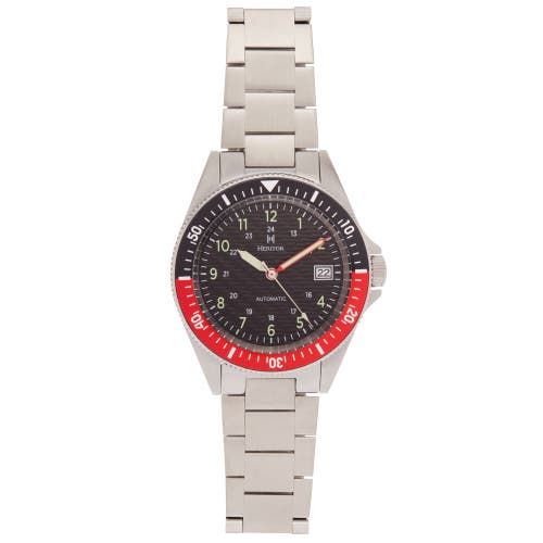 Shop Heritor Automatic Calder Bracelet Watch W/date In Silver/black-red