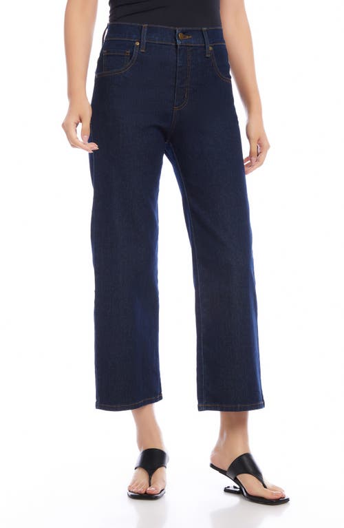 Karen Kane Wide Leg Crop Jeans Dark at Nordstrom,