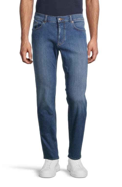 Brax Cooper Five Pocket Straight Leg Jeans in Mid Blue Used