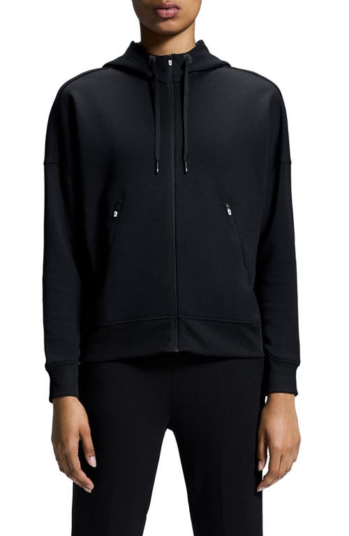 On Black Zipped Hoodie In Black