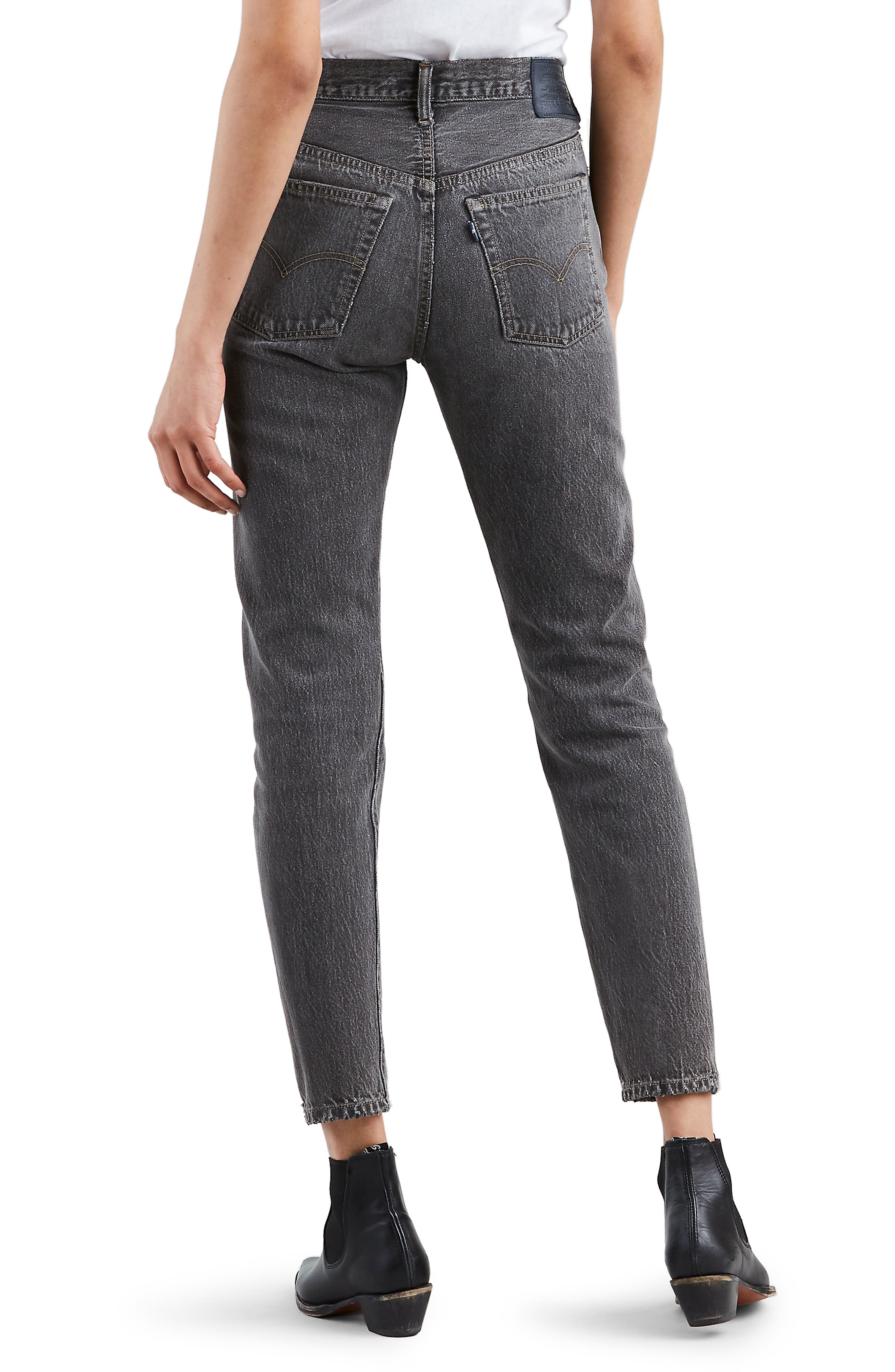 levi's 501 skinny black fog