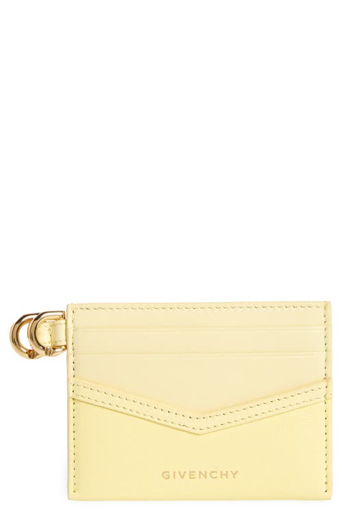 Givenchy Voyou Leather Card Case in Soft Yellow at Nordstrom