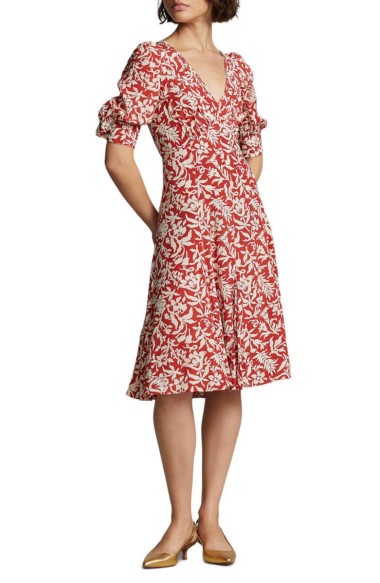 Aprender acerca 67+ imagen polo ralph lauren floral a-line dress