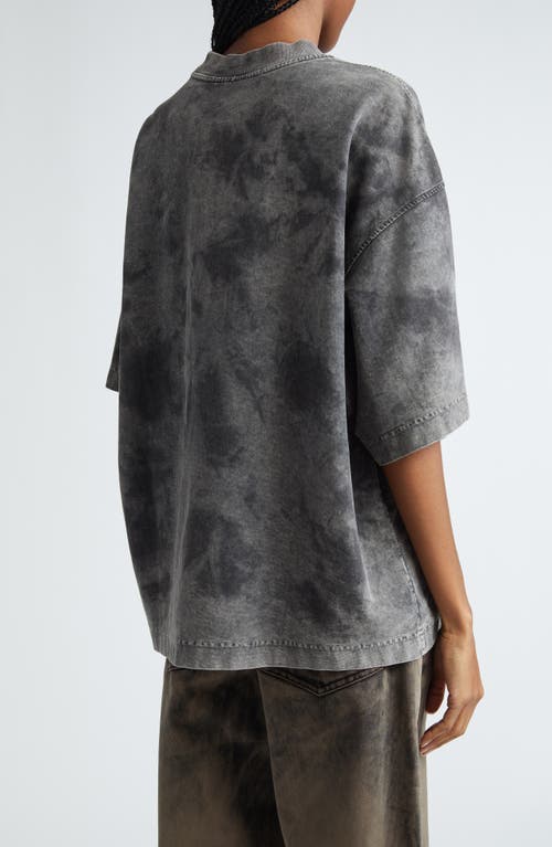 Shop Alexander Wang Heartbreaker Oversize Graphic T-shirt In Storm Bleach Out