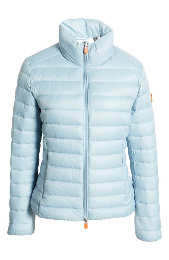 Save The Duck Carly Recycled Nylon Puffer Jacket In Powder Blue