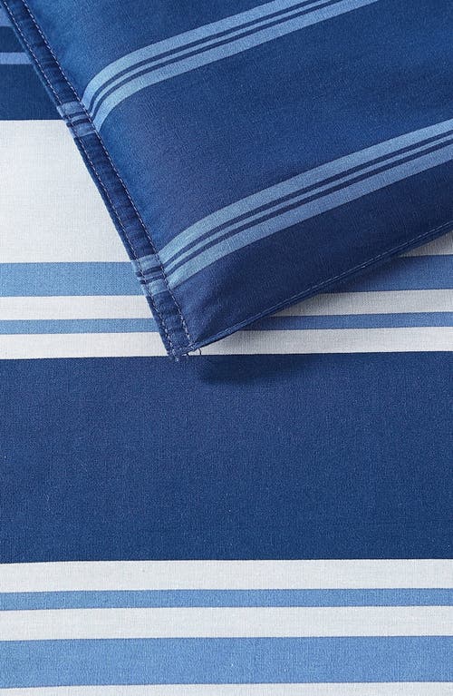 Nautica Lakeview Stripe Comforter & Sham Set In Grey/blue