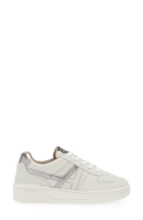 Shop Allsaints Vix Low Top Sneaker In White/silver