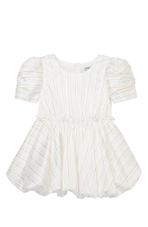 Stripe Puff Sleeve Bubble Dress (Baby)