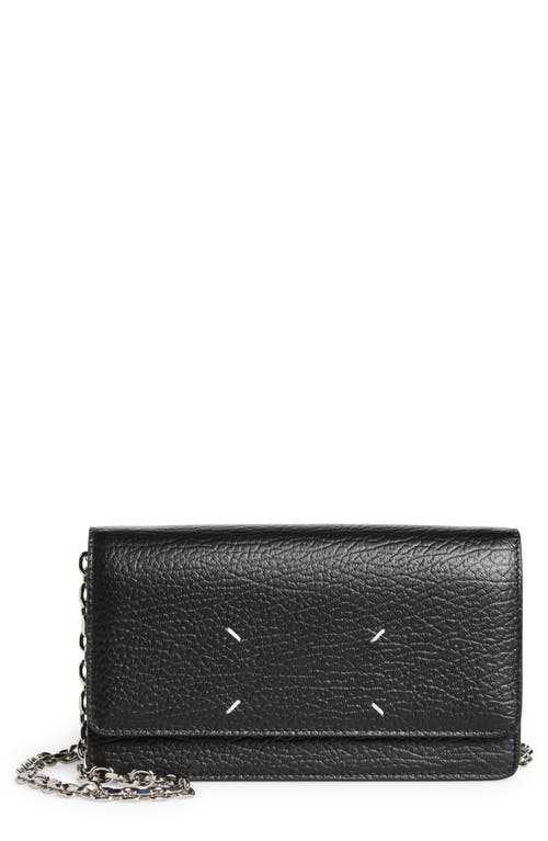 Maison Margiela Large Leather Wallet on a Chain in Black at Nordstrom