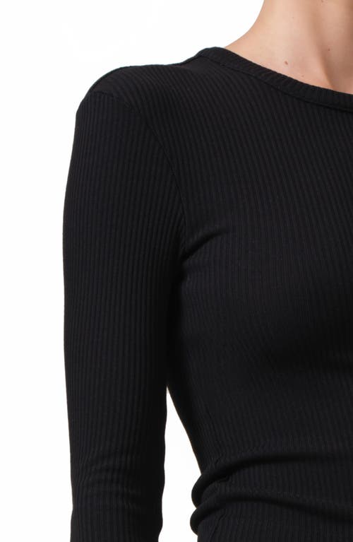 Shop Citizens Of Humanity Faena Crop Crewneck Top In Black