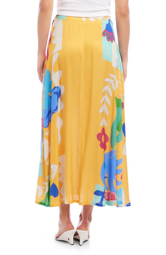 Shop Fifteen Twenty Lexi Printed Maxi Skirt In Yellow Print