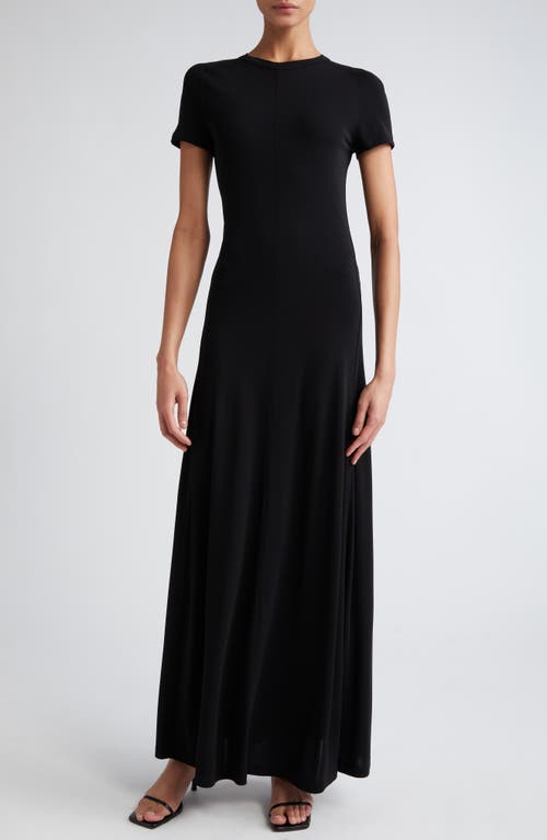 TOTEME Fluid Jersey Maxi T-Shirt Dress in Black at Nordstrom, Size X-Small