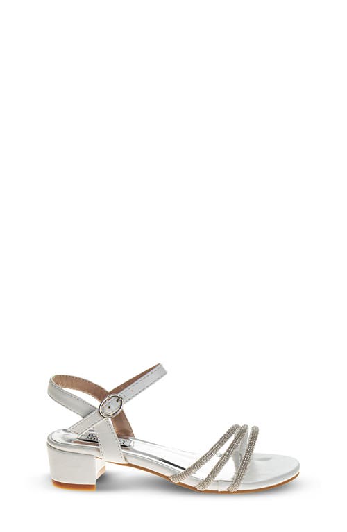 Badgley Mischka Collection Kids' Rhinestone Sandal In White