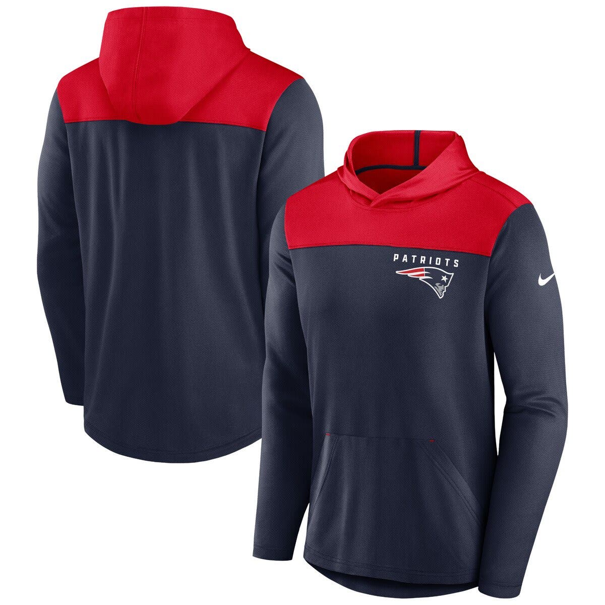 Women's Nike Heather Red/Heather Navy St. Louis Cardinals Split Wordmark  Gym Vintage Raglan Lightweight Full-Zip Hoodie